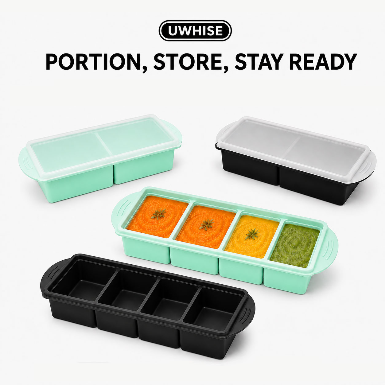 Meal Prep Template - 우화이즈 실리콘 수프 냉동 트레이 아기