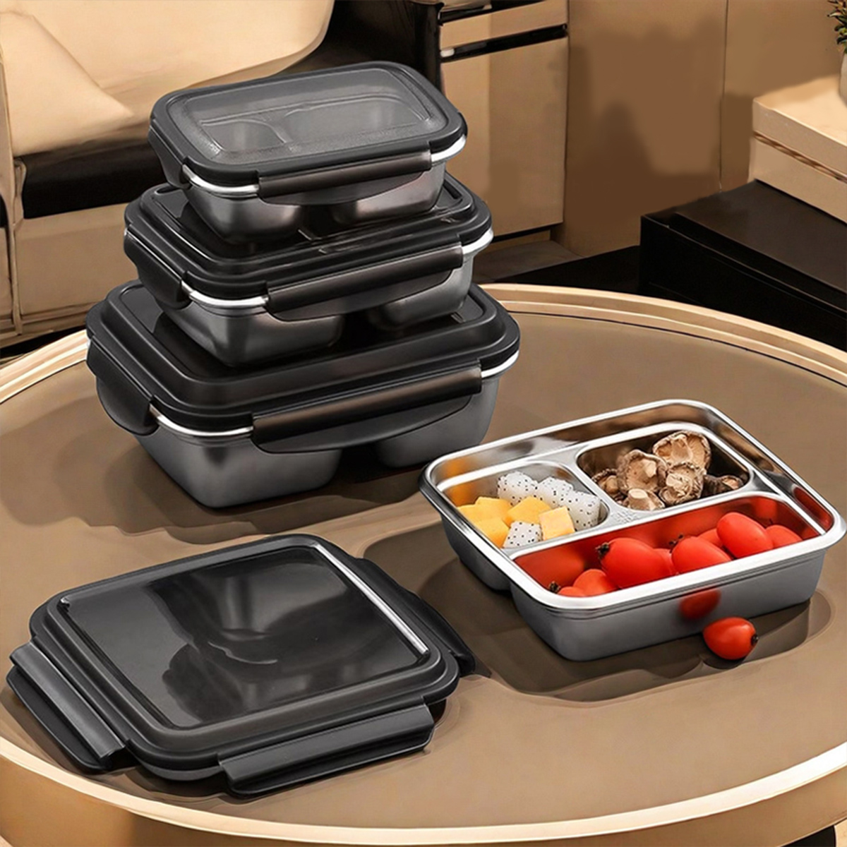 WORTHBUY 2/3 그리드 304 스테인레스 스틸  - Meal Prep Bowl 리뷰 및 가격