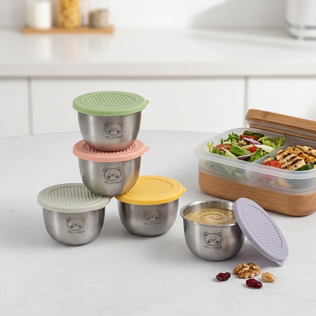 1/6Pcs 304 스테인레스 스틸 드레싱 소스 용기  - Sauce Dipping Cup 리뷰 및 가격