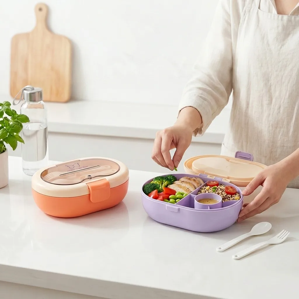 휴대용 플라스틱 도시락통, 어린이용, 학교용, 누수 방 - Meal Prep Or Prep Meal 리뷰 및 가격