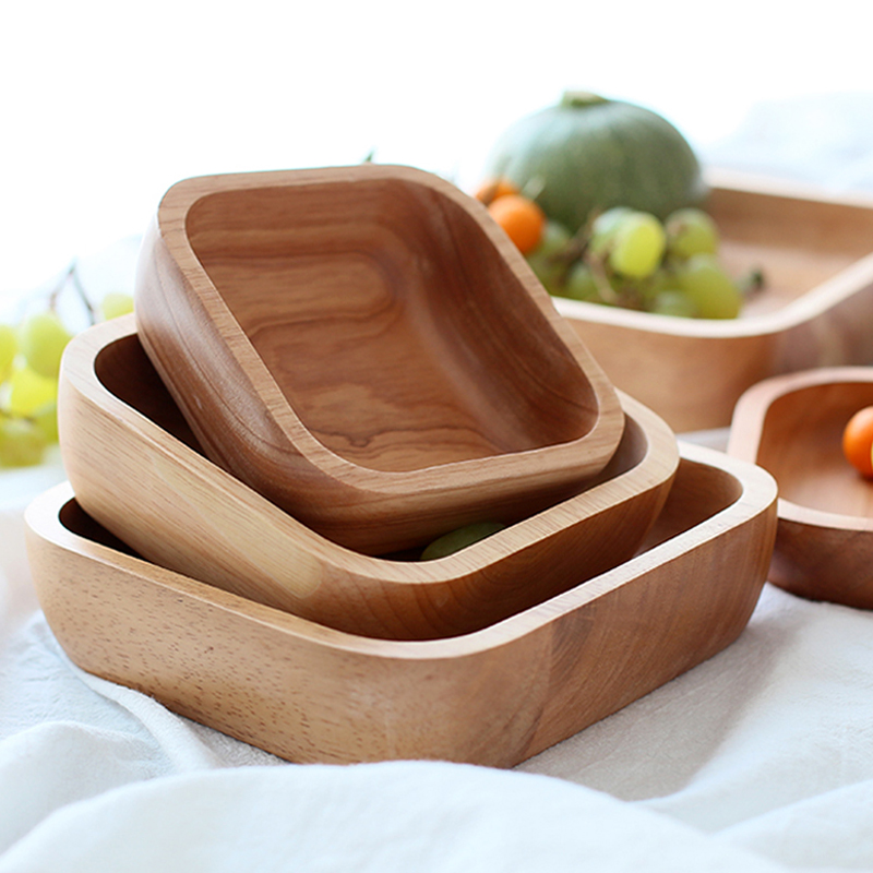 대형 사각 나무 그릇, 과일 샐러드 그릇, 작은 나무  - Meal Prep Bowl 리뷰 및 가격