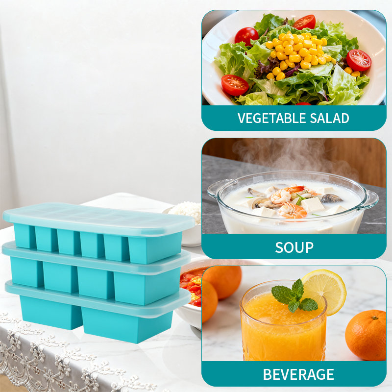 뚜껑이 있는 2 또는 3구 실리콘 냉동 트레이 몰드,  - Meal Prep Or Prep Meal 리뷰 및 가격