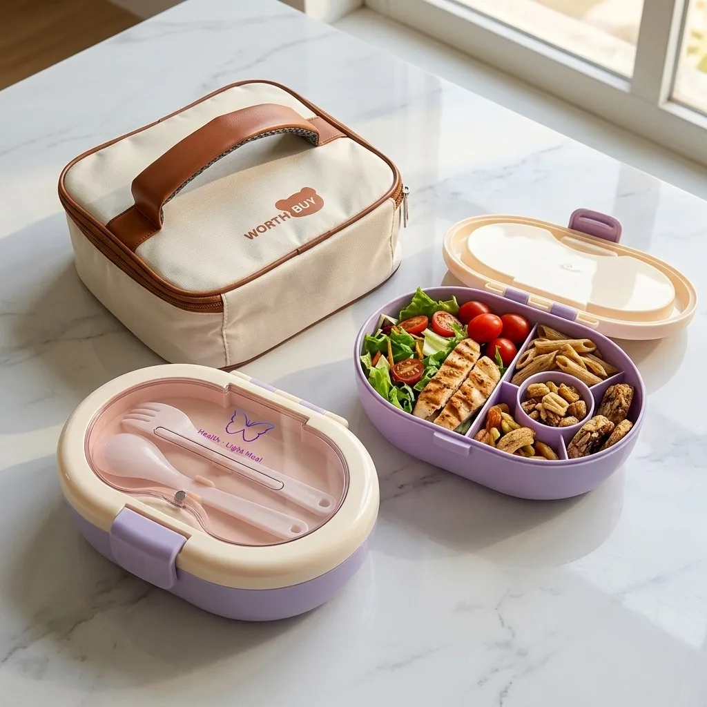 플라스틱 칸막이 도시락통, 학생용/어린이용, 휴대용,  - Meal Prep Or Prep Meal 리뷰 및 가격